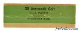 Sealed! Full Patch Smokeless Winchester 38 Automatic Colt Automatic Ammo - 4 of 6