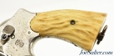 Pre-War Smith & Wesson 44 Hand Ejector Nickel Revolver Mfg 1923 Jigged Bone Stocks - 2 of 15
