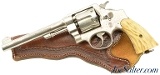 Pre-War Smith & Wesson 44 Hand Ejector Nickel Revolver Mfg 1923 Jigged Bone Stocks - 1 of 15