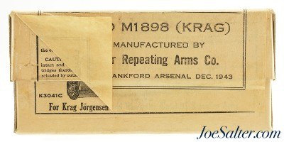 Interesting WWII Frankford Arsenal / Winchester Relabel 30 Krag Blank Ammo