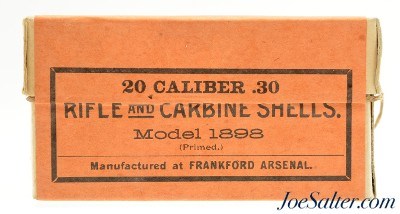 Excellent Sealed! Frankford Arsenal 30 Model 1898 Krag Blank Ammo 1908 - Image 1 of 4