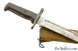 US Springfield Model of 1905 Bayonet & Rare 1st Type RIA Woven Duck Scabbard W/Brass Tube - 1 of 13