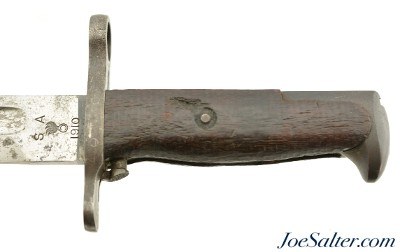 US Springfield Model of 1905 Bayonet & Rare 1st Type RIA Woven Duck Scabbard W/Brass Tube - Image 6 of 13