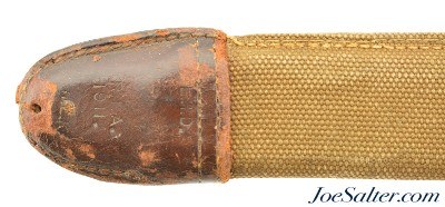 US Springfield Model of 1905 Bayonet & Rare 1st Type RIA Woven Duck Scabbard W/Brass Tube - Image 12 of 13