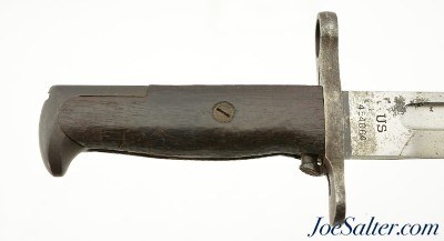 US Springfield Model of 1905 Bayonet & Rare 1st Type RIA Woven Duck Scabbard W/Brass Tube - Image 3 of 13