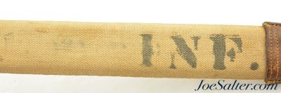 USGI Model of 1905 Bayonet in Scarce 1917 Brauer Bros Tube Duck Canvas Scabbard - Image 10 of 12