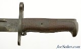 USGI Model of 1905 Bayonet in Scarce 1917 Brauer Bros Tube Duck Canvas Scabbard - 6 of 12