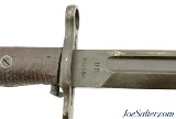 USGI Model of 1905 Bayonet in Scarce 1917 Brauer Bros Tube Duck Canvas Scabbard - 4 of 12