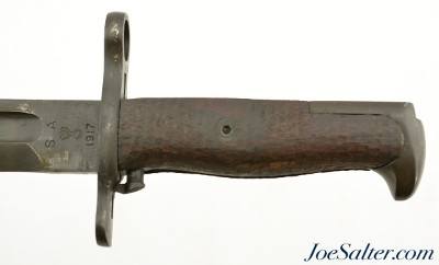 USGI Model of 1905 Bayonet in Scarce 1917 Brauer Bros Tube Duck Canvas Scabbard - Image 6 of 12