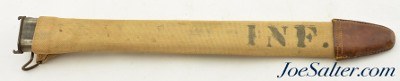 USGI Model of 1905 Bayonet in Scarce 1917 Brauer Bros Tube Duck Canvas Scabbard - Image 9 of 12