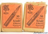 Vintage Boxes RWS 9.3 x 62 Sinoxid Ammo 27 rnds - Image 3 of 4