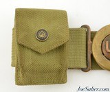 Pre-WWI Model 1910 Garrison Belt Rimmed Eagle Snap Pouches 1915 - 5 of 10