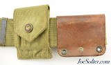 Pre-WWI Model 1910 Garrison Belt Rimmed Eagle Snap Pouches 1915 - 2 of 10
