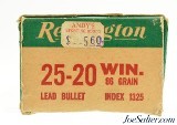 Vintage Remington 25-20 Win. 86gr. Lead Bullet 50rnds ammo - 2 of 4
