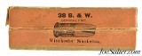 Rare 1890's Winchester Blue Label 38 S&W Smokeless Hollow Point Ammo Partial Box - 4 of 7
