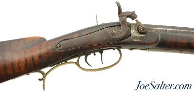 Antique 36 Caliber Charles Sting Tiffin, Ohio Half Stock Percussion Rifle