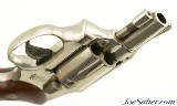 Early Smith & Wesson Model 40 Nickel Centennial Revolver 38 Spl Flat Latch Transitional - 11 of 12