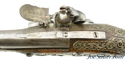Interesting Pair of Highly Embellished 20-Bore Pistols Purportedly by Robert Delany ca. 1720 - Image 13 of 15