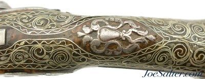 Interesting Pair of Highly Embellished 20-Bore Pistols Purportedly by Robert Delany ca. 1720 - Image 12 of 15
