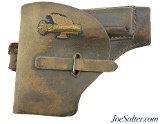 WW2 Era Military Flap Holster with Italian Milizia Nationale della Strada Insignia - 1 of 5