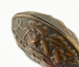 Antique Oak and Dog Pattern Pistol Powder Flask - 6 of 7