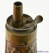 Antique Oak and Dog Pattern Pistol Powder Flask - 5 of 7
