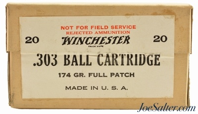 Scarce Winchester 303 British Ammunition Rejected Ammo for Lee Enfield