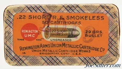 "Combined Logo" Series Rem-UMC 22 Short Fabric Box Ammo Sealed!