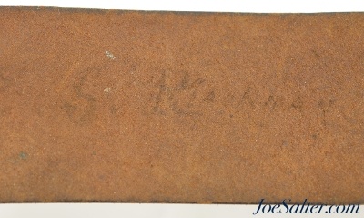 Original Civil War Named Leather Waist Belt & U.S. Lead Filled Buckle - Image 5 of 6