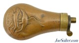 Scarce Falcon and Hare Bird Pattern Pistol Powder Flask - 1 of 5