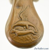 Scarce Falcon and Hare Bird Pattern Pistol Powder Flask - 4 of 5