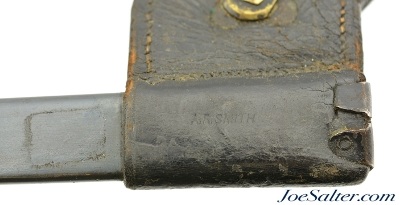US M1873 Cadet Trapdoor Socket Bayonet Scabbard and Frog - Image 11 of 13