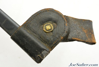US M1873 Cadet Trapdoor Socket Bayonet Scabbard and Frog - Image 10 of 13