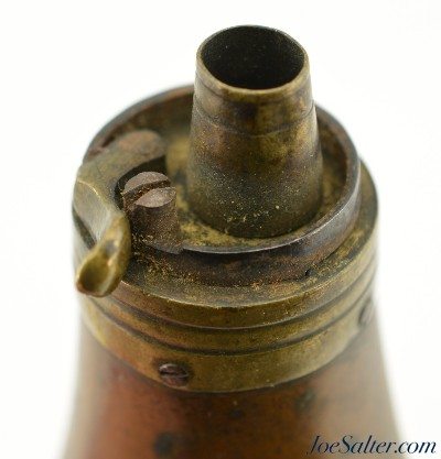 Antique Plane side Pattern Pistol Powder Flask in Fine Condition - Image 3 of 5