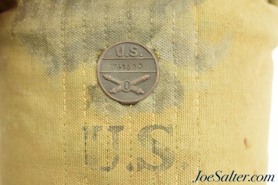 Early US M1910 Canteen Kit 1915 w/ Rimmed Eagle Snaps & Unit Marking - Image 4 of 8