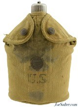 Early US M1910 Canteen Kit 1915 w/ Rimmed Eagle Snaps & Unit Marking - Image 1 of 8