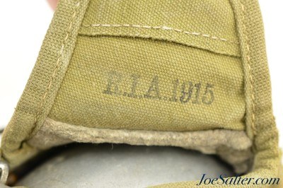Early US M1910 Canteen Kit 1915 w/ Rimmed Eagle Snaps & Unit Marking - Image 6 of 8