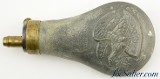 Antique Eagle Pattern Powder Flask Zinc - 2 of 6