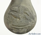 Antique Eagle Pattern Powder Flask Zinc - 4 of 6