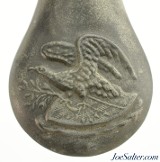 Antique Eagle Pattern Powder Flask Zinc - 3 of 6