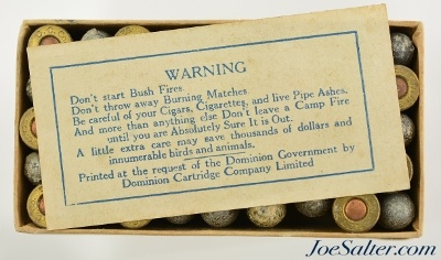 Rare Early Dominion 32 Long CF Ammo W/ Canadian Forest Fire Sportsmen Insert - Image 8 of 9