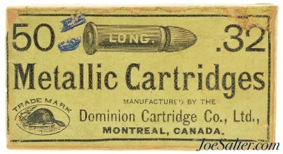 Rare Early Dominion 32 Long CF Ammo W/ Canadian Forest Fire Sportsmen Insert - Image 1 of 9