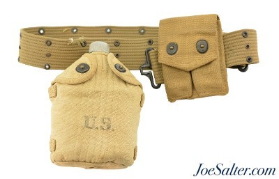 WWI U.S. Belt Canteen Assembly 45 Cal Pouch 36th Division Texas - Image 1 of 15