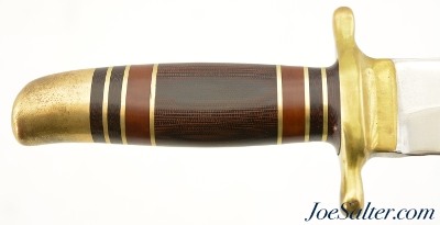 Rare John Nelson Cooper Custom Thorp Style Bowie Knife 1968-69 11 3/4" - Image 7 of 12