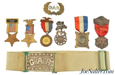 Grand Army of the Republic (GAR) Medals Souvenir Badges Civil War - Image 1 of 13
