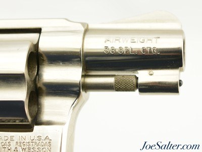 Scarce Nickel Smith & Wesson Model 38 Bodyguard Airweight Shrouded Hammer 38 Spl - Image 4 of 13