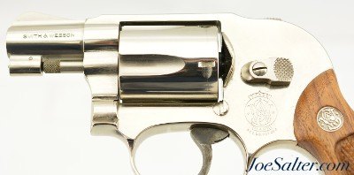 Scarce Nickel Smith & Wesson Model 38 Bodyguard Airweight Shrouded Hammer 38 Spl - Image 6 of 13
