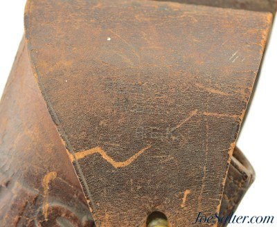 US M1892 WWI Revolver Leather Holster RIA - Image 2 of 6