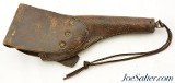 US M1892 WWI Revolver Leather Holster RIA - Image 5 of 6