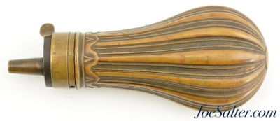 Antique Fluted Pistol Powder Flask - Image 2 of 5